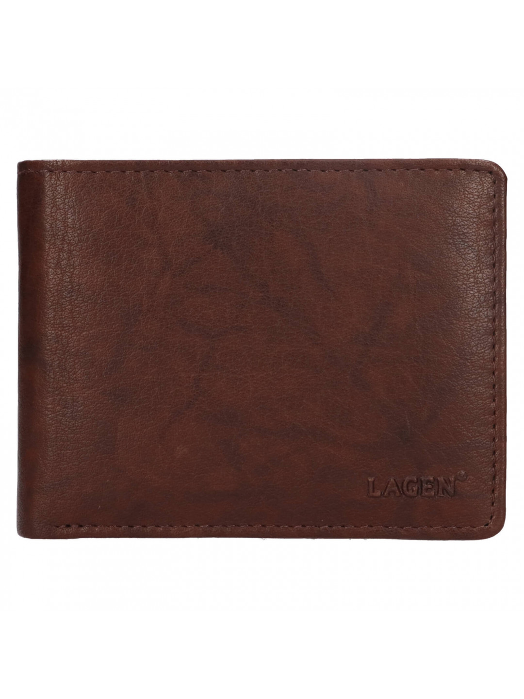 Pánská kožená peněženka Lagen Kryštof – tmavě hnědá